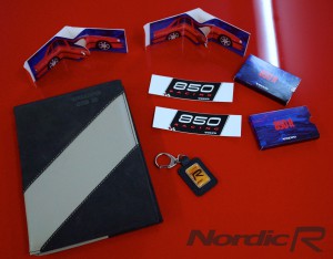 Volvo 850R Nyckelring, servicebokmapp, klistermärken