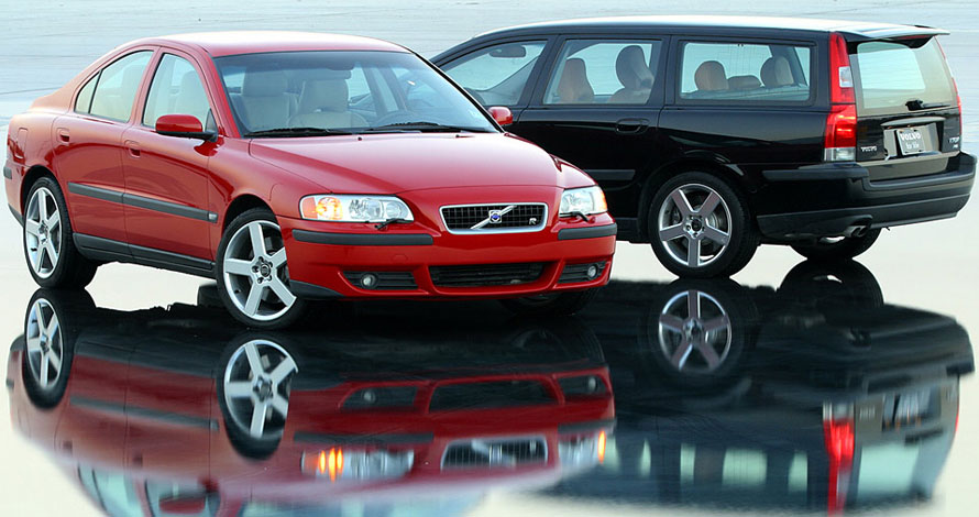 Bild på en Volvo S60R AWD och en Volvo V70R AWD